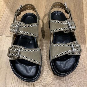 Isabel Marant OPHIE PLATFORM BUCKLE SANDALS